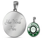 Milwaukee Basketball Necklace Circle Pendant Stainless Steel or 18k Gold 18-22-Express Your Love Gifts