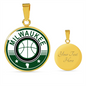 Milwaukee Basketball Necklace Circle Pendant Stainless Steel or 18k Gold 18-22-Express Your Love Gifts
