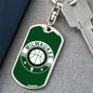 Milwaukee Basketball Swivel Keychain Dog Tag Stainless Steel or 18k Gold-Express Your Love Gifts