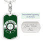 Milwaukee Basketball Swivel Keychain Dog Tag Stainless Steel or 18k Gold-Express Your Love Gifts