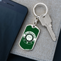 Milwaukee Basketball Swivel Keychain Dog Tag Stainless Steel or 18k Gold-Express Your Love Gifts
