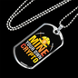 Mine Your Own Crypto Necklace Stainless Steel or 18k Gold Dog Tag 24" Chain-Express Your Love Gifts