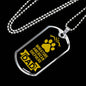 Miniature American Shepherd Dad Dog Necklace Stainless Steel or 18k Gold Dog Tag W 24" Dog Owner Lover-Express Your Love Gifts