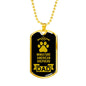 Miniature American Shepherd Dad Dog Necklace Stainless Steel or 18k Gold Dog Tag W 24" Dog Owner Lover-Express Your Love Gifts