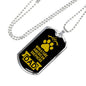 Miniature American Shepherd Dad Dog Necklace Stainless Steel or 18k Gold Dog Tag W 24" Dog Owner Lover-Express Your Love Gifts