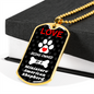 Miniature American Shepherd Love Is Stainless Steel or 18k Gold Dog Tag 24" Chain-Express Your Love Gifts