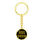 Miniature American Shepherd Mama Circle Keychain Stainless Steel or 18k Gold Dog Mom Pendant-Express Your Love Gifts