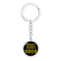 Miniature American Shepherd Mama Circle Keychain Stainless Steel or 18k Gold Dog Mom Pendant-Express Your Love Gifts