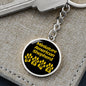 Miniature American Shepherd Mama Circle Keychain Stainless Steel or 18k Gold Dog Mom Pendant-Express Your Love Gifts