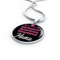 Miniature American Shepherd Mama Necklace Circle Pendant Stainless Steel or 18k Gold 18-22" Dog Mom Pendant-Express Your Love Gifts