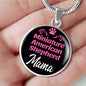 Miniature American Shepherd Mama Necklace Circle Pendant Stainless Steel or 18k Gold 18-22" Dog Mom Pendant-Express Your Love Gifts