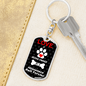 Miniature Bull Terrier Keychain Stainless Steel or 18k Gold Dog Tag Keyring-Express Your Love Gifts