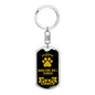 Miniature Bull Terrier Keychain Stainless Steel or 18k Gold-Express Your Love Gifts