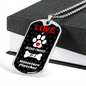 Miniature Pinscher Love Is Stainless Steel or 18k Gold Dog Tag 24" Chain-Express Your Love Gifts