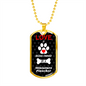Miniature Pinscher Love Is Stainless Steel or 18k Gold Dog Tag 24" Chain-Express Your Love Gifts