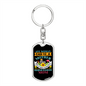 Miniature Schnauzer Mom Keychain Stainless Steel or 18k Gold Dog Tag Keyring-Express Your Love Gifts