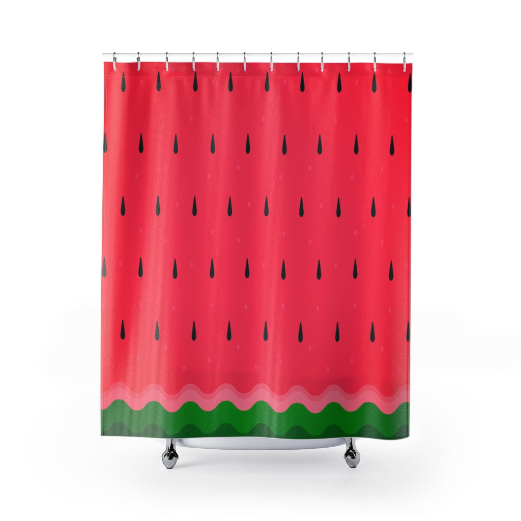 Minimalist Watermelon Background Stylish Design 71" x 74" Elegant Waterproof Shower Curtain for a Spa-like Bathroom Paradise Exceptional Craftsmanship-Express Your Love Gifts