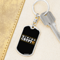 Mining Crypto Crypto Keychain Stainless Steel or 18k Gold Dog Tag Keyring-Express Your Love Gifts