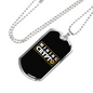 Mining Crypto Necklace Stainless Steel or 18k Gold Dog Tag 24" Chain-Express Your Love Gifts