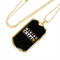 Mining Crypto Necklace Stainless Steel or 18k Gold Dog Tag 24" Chain-Express Your Love Gifts