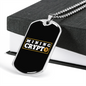 Mining Crypto Necklace Stainless Steel or 18k Gold Dog Tag 24" Chain-Express Your Love Gifts