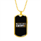 Mining Crypto Necklace Stainless Steel or 18k Gold Dog Tag 24" Chain-Express Your Love Gifts