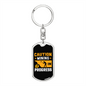 Mining in Progress Crypto Keychain Stainless Steel or 18k Gold Dog Tag Keyring-Express Your Love Gifts