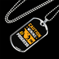 Mining in Progress Crypto Necklace Stainless Steel or 18k Gold Dog Tag 24" Chain-Express Your Love Gifts