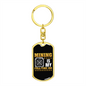 Mining is My Fulltime Job Crypto Keychain Stainless Steel or 18k Gold Dog Tag Keyring-Express Your Love Gifts