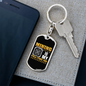 Mining is My Fulltime Job Crypto Keychain Stainless Steel or 18k Gold Dog Tag Keyring-Express Your Love Gifts