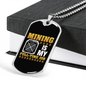 Mining is My Fulltime Job Crypto Necklace Stainless Steel or 18k Gold Dog Tag 24" Chain-Express Your Love Gifts