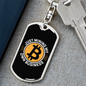 Mining My Own Business Crypto Keychain Stainless Steel or 18k Gold Dog Tag Keyring-Express Your Love Gifts