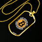 Mining My Own Business Crypto Necklace Stainless Steel or 18k Gold Dog Tag 24" Chain-Express Your Love Gifts
