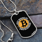 Mining My Own Business Crypto Necklace Stainless Steel or 18k Gold Dog Tag 24" Chain-Express Your Love Gifts