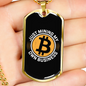 Mining My Own Business Crypto Necklace Stainless Steel or 18k Gold Dog Tag 24" Chain-Express Your Love Gifts