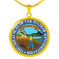 Minnesota State Seal Necklace Circle Pendant Stainless Steel or 18k Gold 18-22"-Express Your Love Gifts