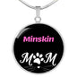 Minskin Cat Mom Necklace Circle Pendant Stainless Steel or 18k Gold 18-22"-Express Your Love Gifts