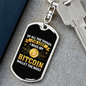 Miss My Bitcoin Wallet Crypto Keychain Stainless Steel or 18k Gold Dog Tag Keyring-Express Your Love Gifts