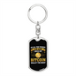 Miss My Bitcoin Wallet Crypto Keychain Stainless Steel or 18k Gold Dog Tag Keyring-Express Your Love Gifts