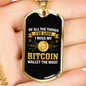 Miss My Bitcoin Wallet Crypto Necklace Stainless Steel or 18k Gold Dog Tag 24" Chain-Express Your Love Gifts