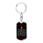 Missing You Is My Hobby Husband Keychain Stainless Steel or 18k Gold Dog Tag Keyring-Express Your Love Gifts