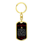 Missing You Is My Hobby Husband Keychain Stainless Steel or 18k Gold Dog Tag Keyring-Express Your Love Gifts