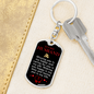 Missing You Is My Hobby Husband Keychain Stainless Steel or 18k Gold Dog Tag Keyring-Express Your Love Gifts