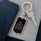 Missing You Is My Hobby Husband Keychain Stainless Steel or 18k Gold Dog Tag Keyring-Express Your Love Gifts