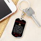 Missing You Is My Hobby Husband Keychain Stainless Steel or 18k Gold Dog Tag Keyring-Express Your Love Gifts