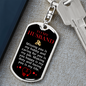 Missing You Is My Keychain Stainless Steel or 18k Gold Dog Tag Keyring-Express Your Love Gifts