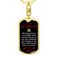 Missing You Is My Keychain Stainless Steel or 18k Gold Dog Tag Keyring-Express Your Love Gifts