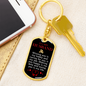Missing You Is My Keychain Stainless Steel or 18k Gold Dog Tag Keyring-Express Your Love Gifts