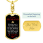 Missing You Is My Keychain Stainless Steel or 18k Gold Dog Tag Keyring-Express Your Love Gifts