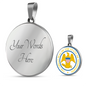 Mississippi State Seal Necklace Circle Pendant Stainless Steel or 18k Gold 18-22"-Express Your Love Gifts